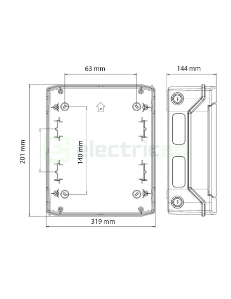 Tablou sigurante IP 65, 6M, aplicat, IP65, ECH-6G, ETI, 001101176 - Electricon.ro