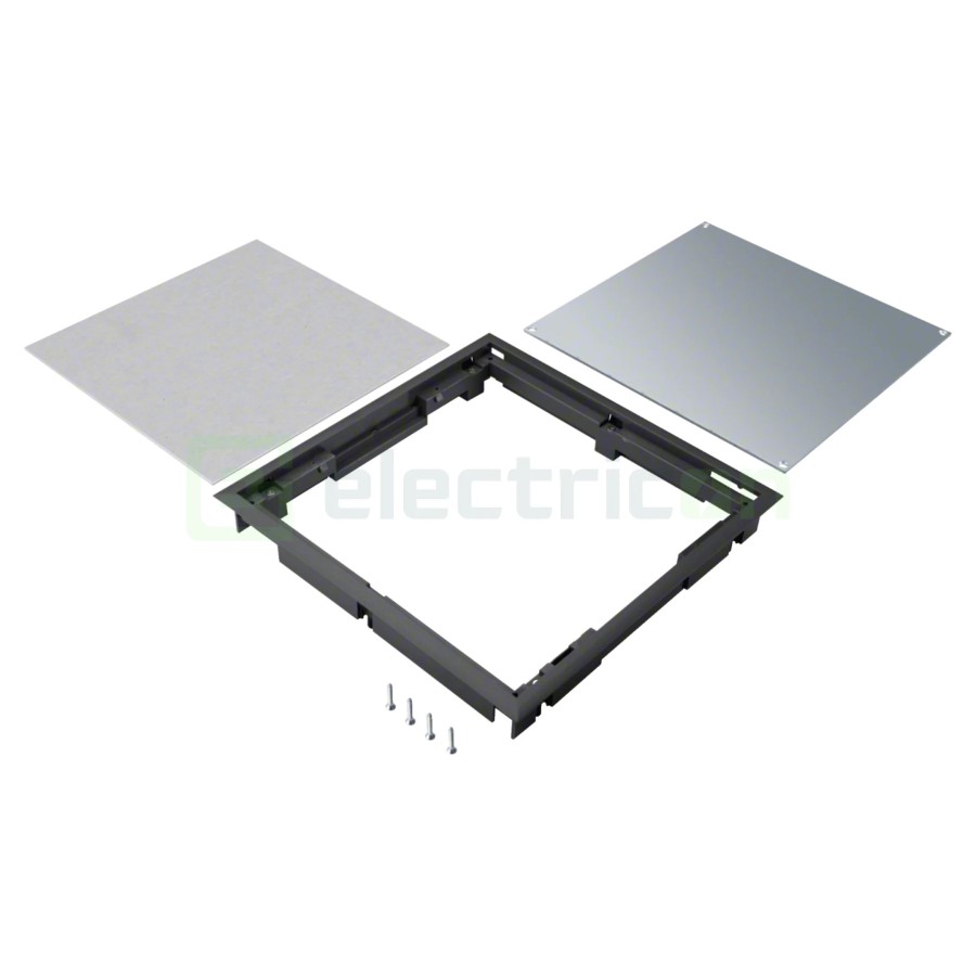 Ramă capac de pardoseală - ultra-plană 294x294x5 mm negru Tehalit - Hager BDQ08059005