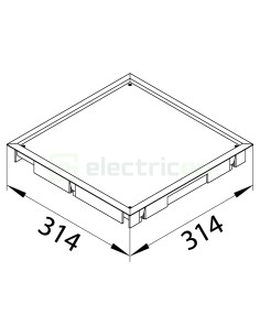 Ramă capac de pardoseală - cu strat protector 294x294x5 mm gri Tehalit - Hager BDQ08057011 2