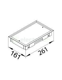 Ramă capac pardoseală - ultra-plană 147x247x5 mm negru Tehalit - Hager BDE04059005 2