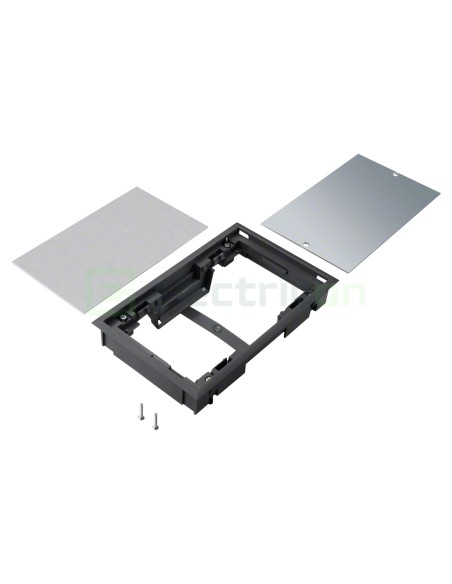 Ramă capac pardoseală - ultra-plană 147x247x5 mm negru Tehalit - Hager BDE04059005