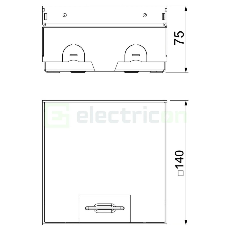 Doză sub pardoseală - Cutie de podea - 140x140mm, 6 intrări , priză inclusă UDHOME-ONE - OBO Bettermann 7368288