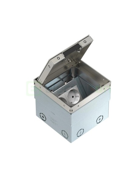 Doză sub pardoseală - Cutie de podea - 140x140mm, 6 intrări , priză inclusă, UDHOME2 - OBO Bettermann 7368326