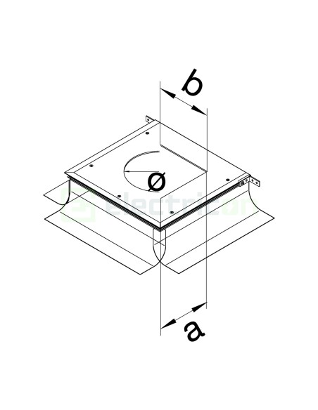 Doză sub pardoseală - Cutie de podea - 147x247, goală, fără capac, E04 - Hager BKSAE04