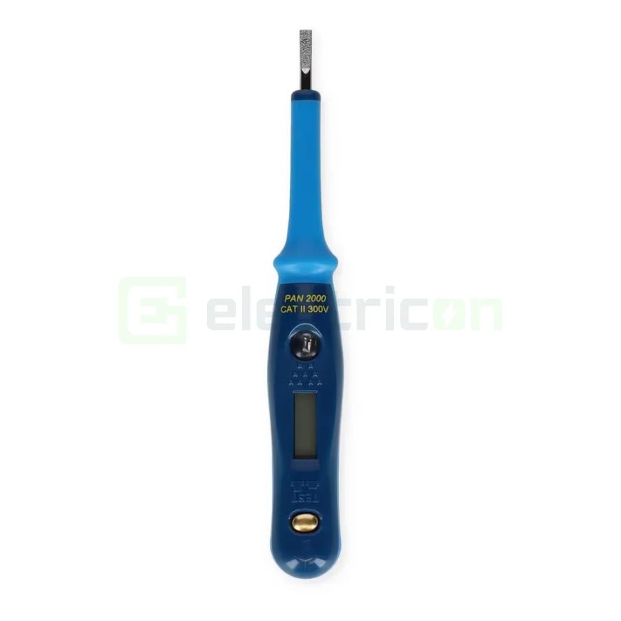 Tester Tensiune LCD PAN 2000 | 12-250V AC/DC | Verificator Fază Fără Baterii | Pancontrol