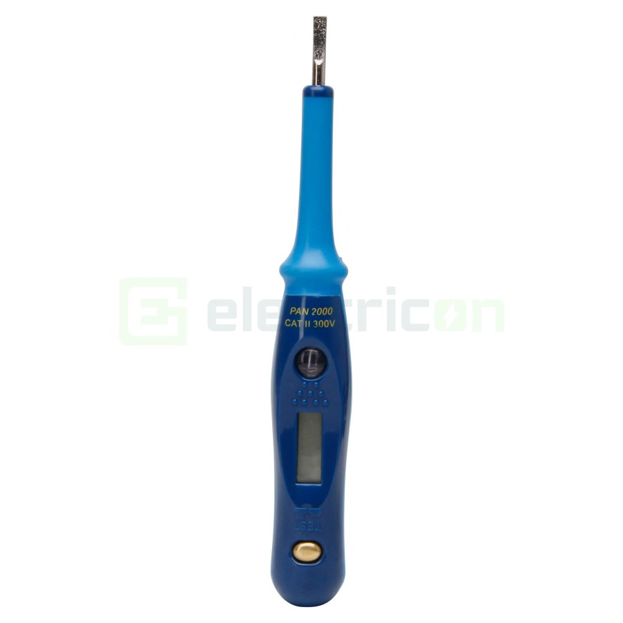 Tester Tensiune LCD PAN 2000 | 12-250V AC/DC | Verificator Fază Fără Baterii | Pancontrol
