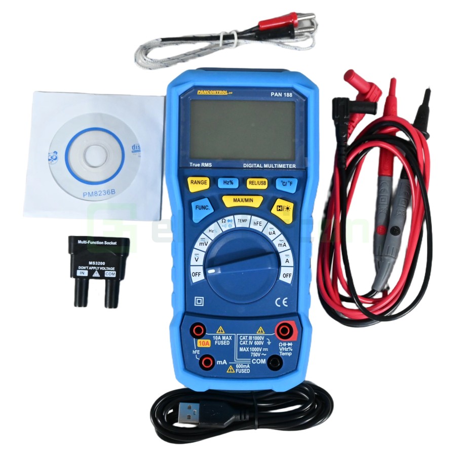 Multimetru Precizie PAN 188 | 40.000 Counts | IP67 True RMS | Data Log & CAT IV | Pancontrol