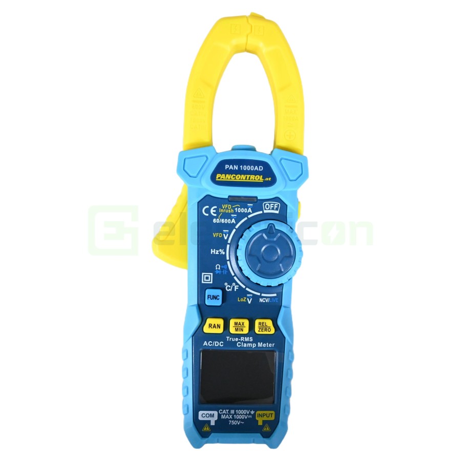 Clește Ampermetric PAN 1000AD | 1000A AC/DC True RMS | Temp & Inrush | Pancontrol - Profesional