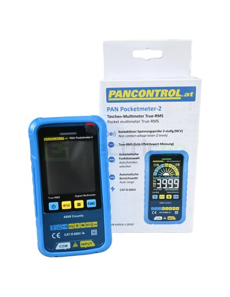Multimetru de Buzunar PAN Pocketmeter-2 | True RMS & Ecran Color | Tester NCV 600V | Pancontrol