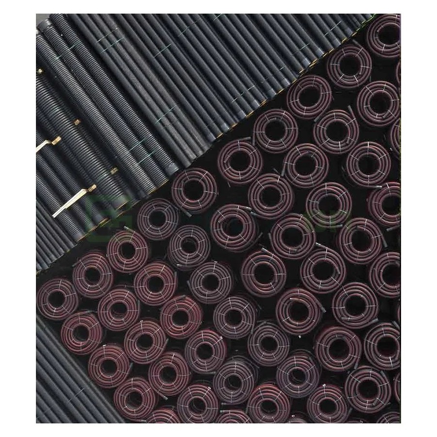 Tub gofrat Geonflex ISR 32mm cu sondă 50m negru-verde 2043032