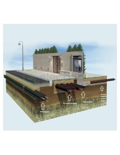 Tub gofrat Geonflex ISR 32mm cu sondă 50m negru-verde 2043032 2