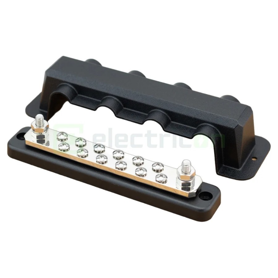Busbar - bară colectoare - 2P 12 șuruburi 250A cu capac ABS - Victron Energy VBB125021220