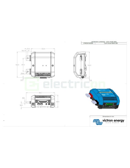 Sistem de management al bateriei - Lynx Smart BMS 500 M8 - Victron Energy LYN034160200