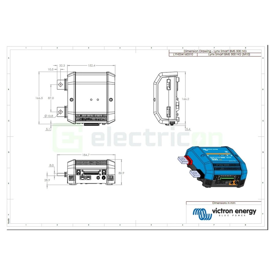 Sistem de management al bateriei - Lynx Smart BMS 500NG M10 - Victron Energy LYN034160310