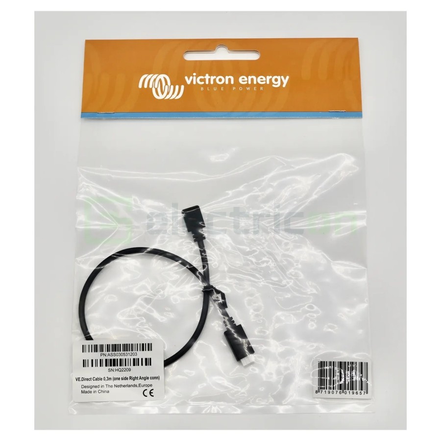 Cablu interfață VE.Direct 0,3m (cu o mufă în unghi drept) - Victron Energy ASS030531203