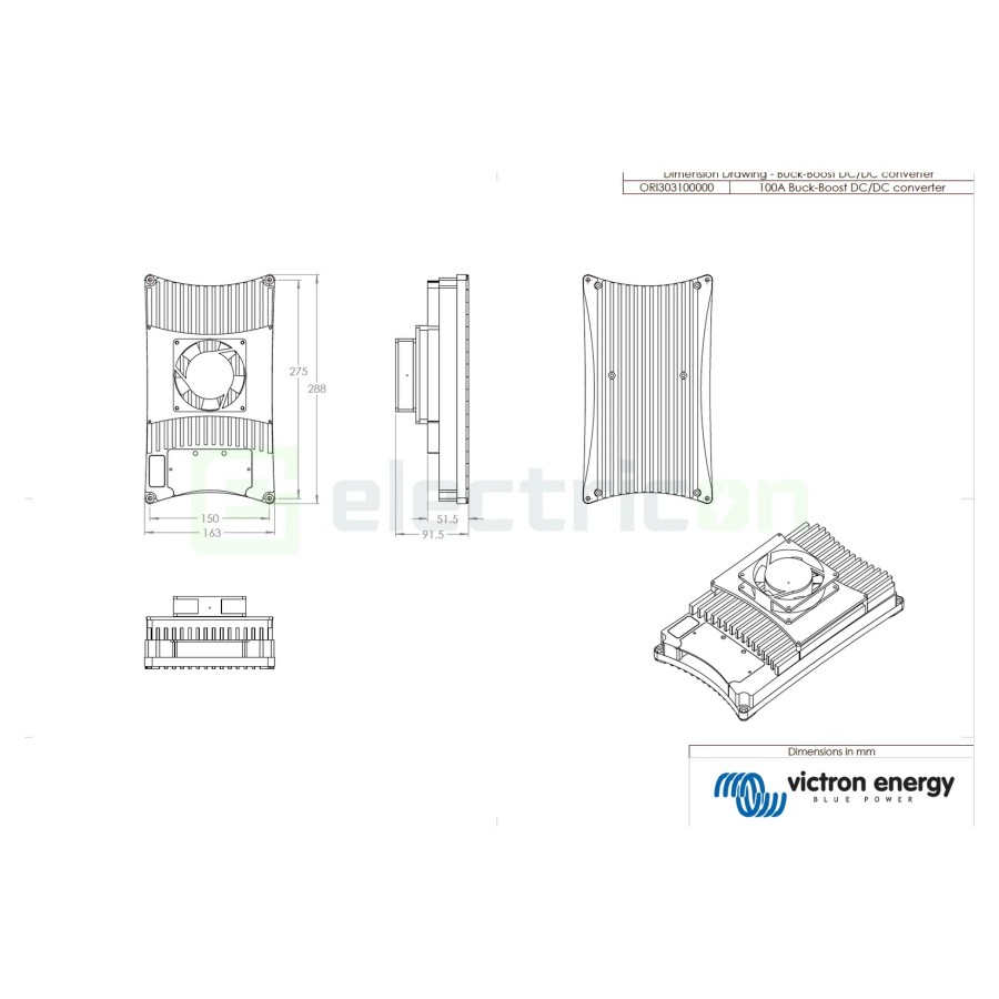 Convertor DC-DC - Buck-Boost 100A - Victron Energy ORI303100000