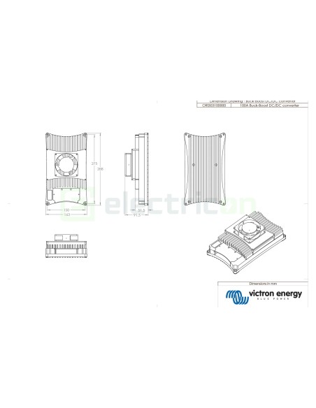 Convertor DC-DC - Buck-Boost 100A - Victron Energy ORI303100000