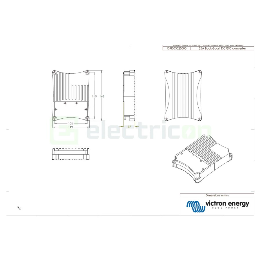 Convertor DC-DC - Buck-Boost 25A - Victron Energy ORI303025000