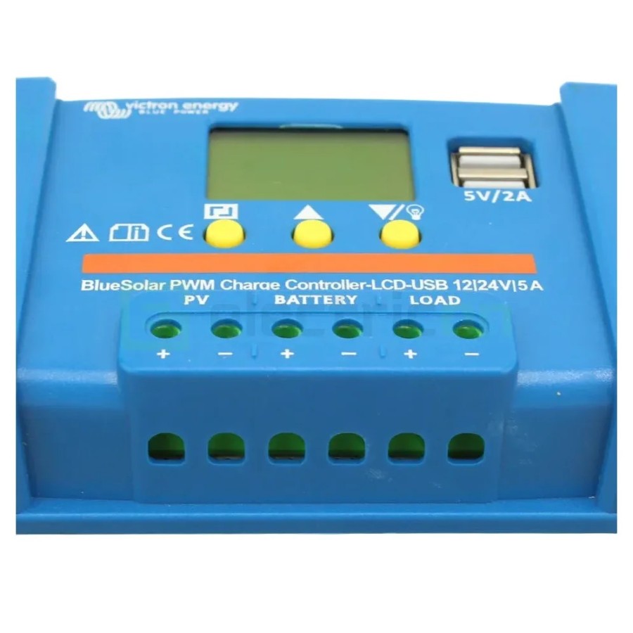 Încărcător solar PWM - LCD&USB 12/24V-5A - Victron Energy SCC010005050