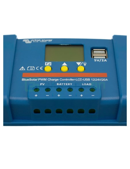 Încărcător solar PWM - LCD&USB 12/24V-20A - Victron Energy SCC010020050