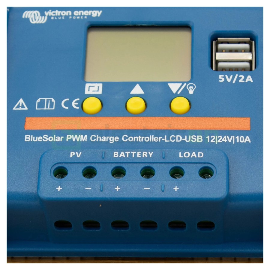 Încărcător solar PWM - LCD&USB 12/24V-10A - Victron Energy SCC010010050