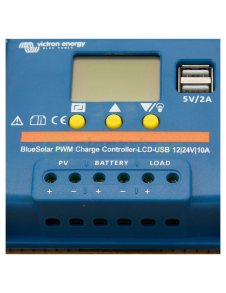 Încărcător solar PWM - LCD&USB 12/24V-10A - Victron Energy SCC010010050