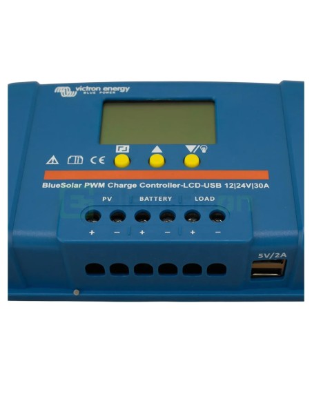 Încărcător solar PWM - LCD&USB 12/24V-30A - Victron Energy SCC010030050