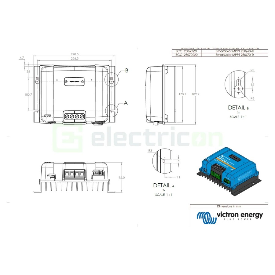 Încărcător solar MPPT - SmartSolar 150/70 Tr -Victron Energy SCC115070211