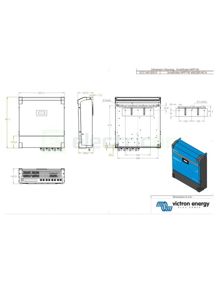 Încărcător solar MPPT - RS 450/200 MC4 - Victron Energy SCC145120510