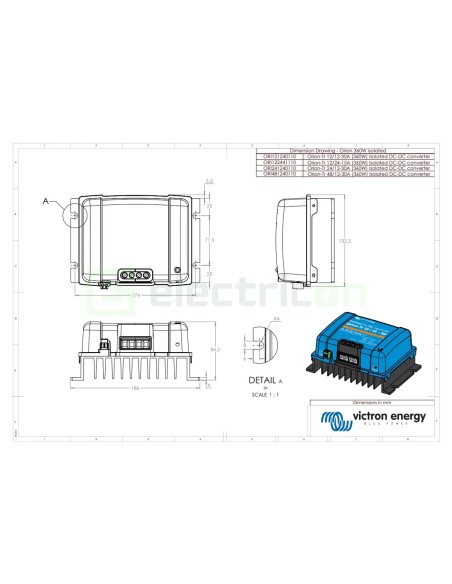 Convertor DC-DC izolat - 12/24-15 (360W) Orion-Tr - Victron Energy ORI122441110