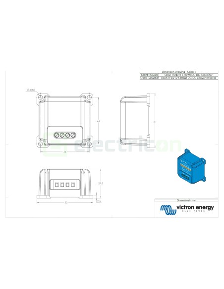 Convertor DC-DC - 24/12-5 (60W) Orion - Victron Energy ORI241205200(R)