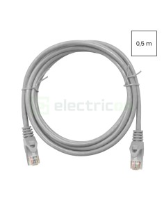 Cablu patch - cablu retea - internet tip Cat 6A ecranat LS0H gri 0.5m - Schrack H6GMG00K5G