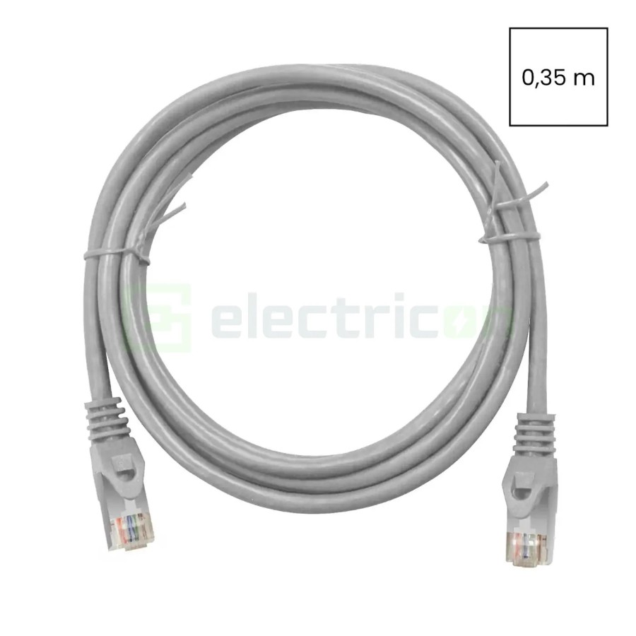 Cablu patch - cablu retea - internet tip Cat 6A ecranat LS0H gri 0.35m - Schrack H6GMG00K3G