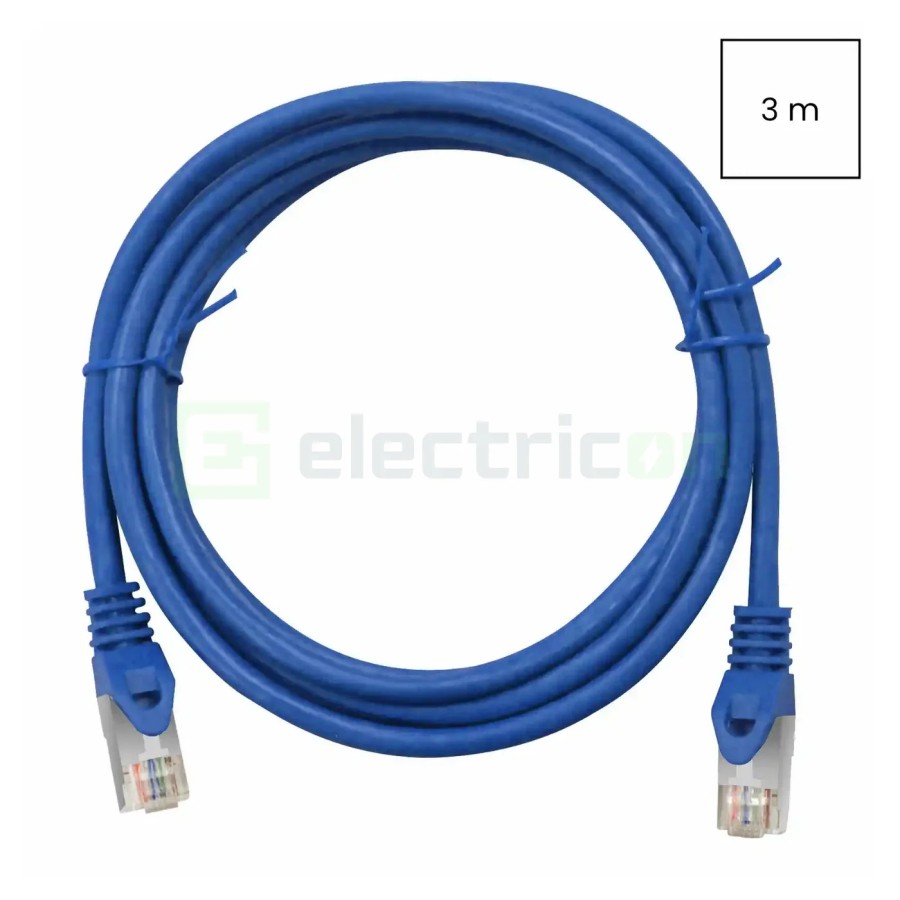 Cablu patch - cablu retea - internet tip Cat 6A ecranat LS0H albastru 5m - Schrack H6GMB05K0B