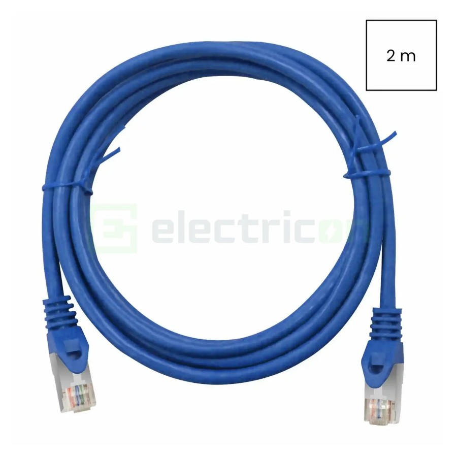 Cablu patch - cablu retea - internet tip Cat 6A ecranat LS0H albastru 2m - Schrack H6GMB02K0B