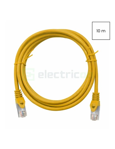 Cablu patch - cablu retea - internet tip Cat 6A ecranat LS0H galben 10m - Schrack H6GMY10K0Y