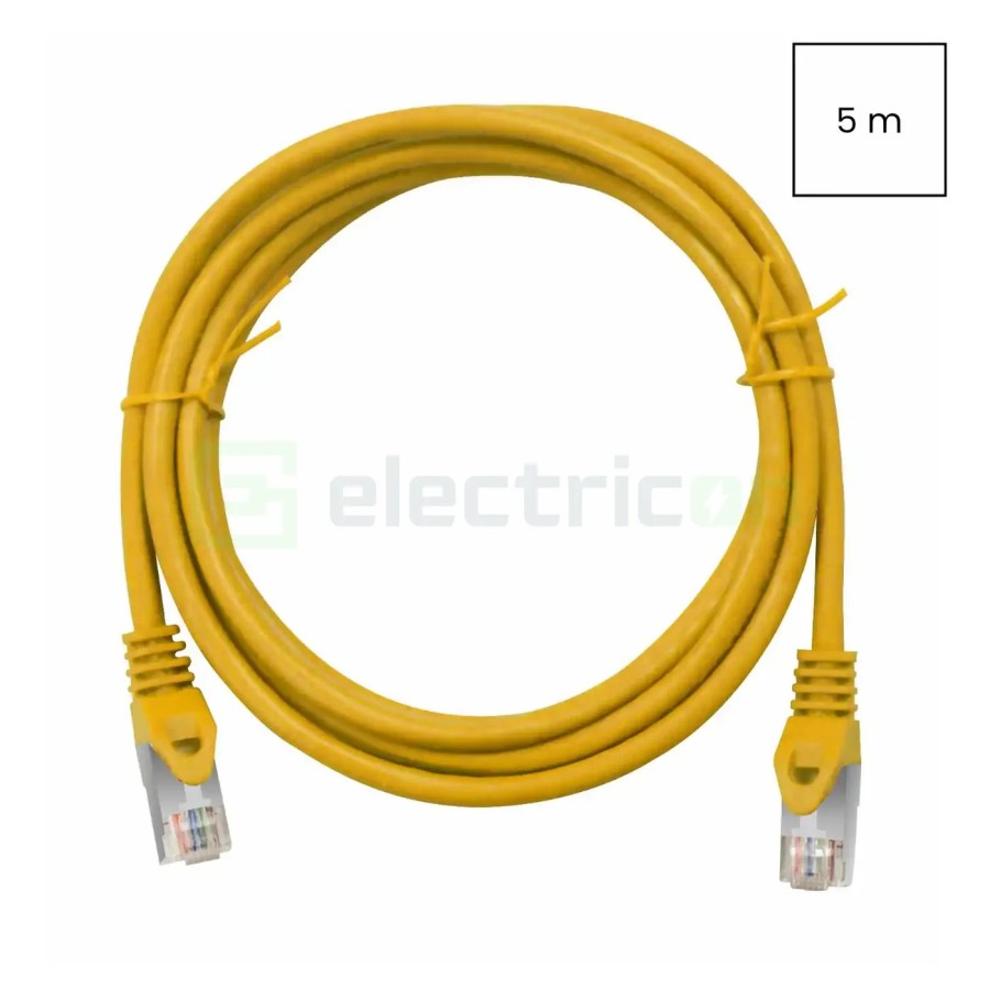 Cablu patch - cablu retea - internet tip Cat 6A ecranat LS0H galben 5m - Schrack H6GMY05K0Y