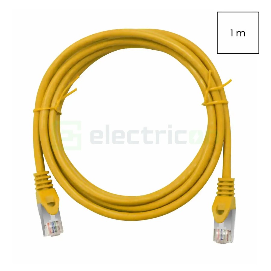 Cablu patch - cablu retea - internet tip Cat 6A ecranat LS0H galben 1m - Schrack H6GMY01K0Y