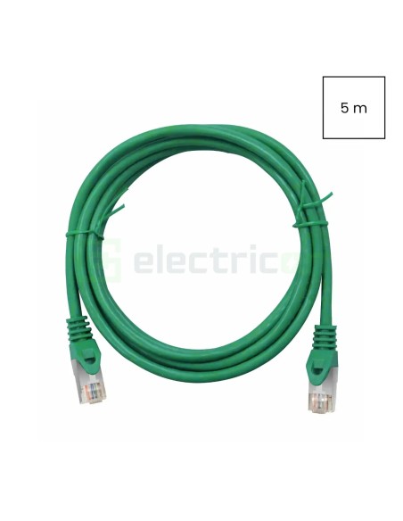 Cablu patch - cablu retea - internet tip Cat 6A ecranat LS0H verde 5m - Schrack H6GMU05K0U