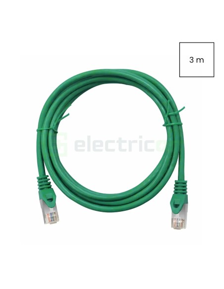 Cablu patch - cablu retea - internet tip Cat 6A ecranat LS0H verde 3m - Schrack H6GMU03K0U