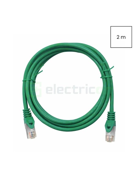 Cablu patch - cablu retea - internet tip Cat 6A ecranat LS0H verde 2m - Schrack H6GMU02K0U