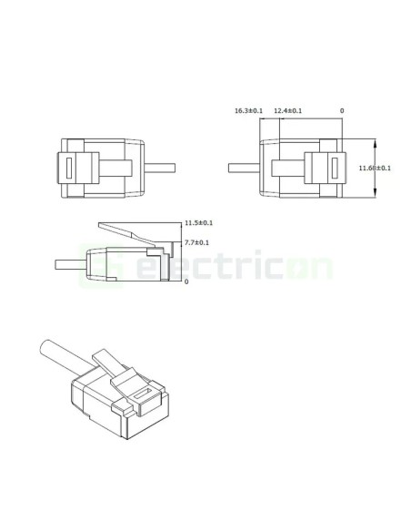 Cablu patch - cablu retea - internet tip Cat 6A SLIM U/FTP LSOH 3m - Schrack H6GYG03K0B