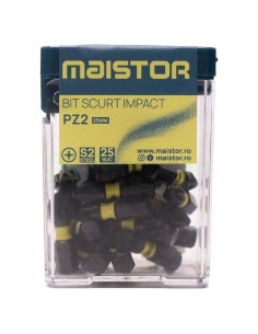 Biți scurt profil PZ2x25mm - cutie de 25 buc - Maistor 119MSTBSSPZ2