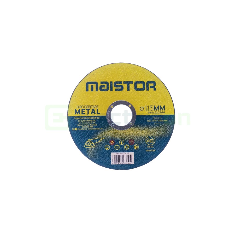 Disc debitare metal - 125x1x22,23 mm - Maistor 119MSTDTM125