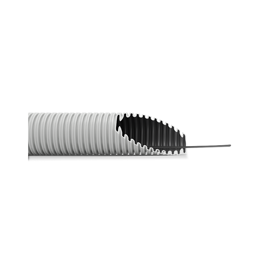 Copex - tub flexibil - cu fir tragere - Ø25 mm - 50 metri - 750N - ignifug, gri - Kouvidis Mediflex Plus ISR 2087025