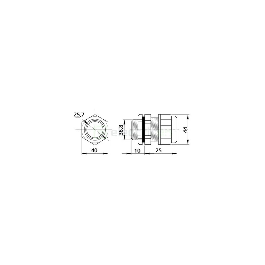 Presetupă Metalică PG29 16-23mm IP66 Tracon Electric PGF-29