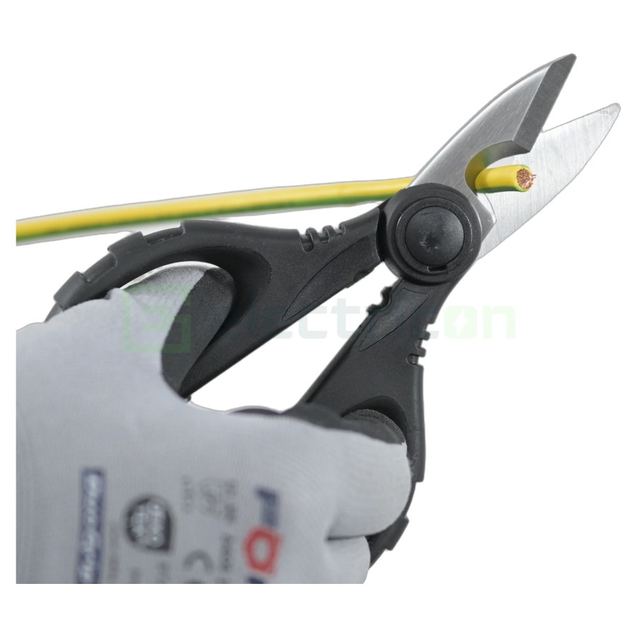 Foarfecă cu Teacă pentru Electricieni – Tăiere, Dezizolare și Sertizare Ferule 0,5–6mm² - Electricon XL TMD10100025