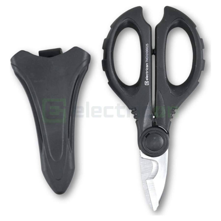 Foarfecă cu Teacă pentru Electricieni – Tăiere, Dezizolare și Sertizare Ferule 0,5–6mm² - Electricon XL TMD10100025
