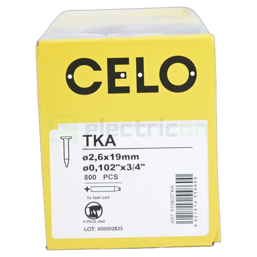 Set 800 Cuie 19mm TKA/XHA Force One + Gaz - CELO 919800TKA