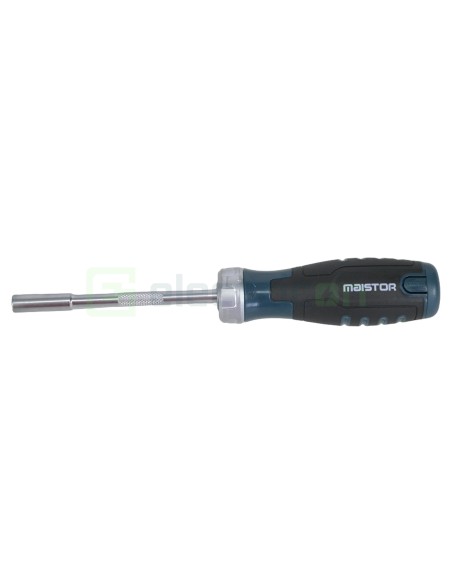 Set șurubelniță cu clichet și 12 accesorii - Maistor 119MSTSRB12